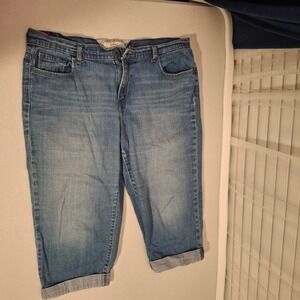 Levis Capri Jeans Womens Size 12 Cropped Denim Pants‎ Light Wash